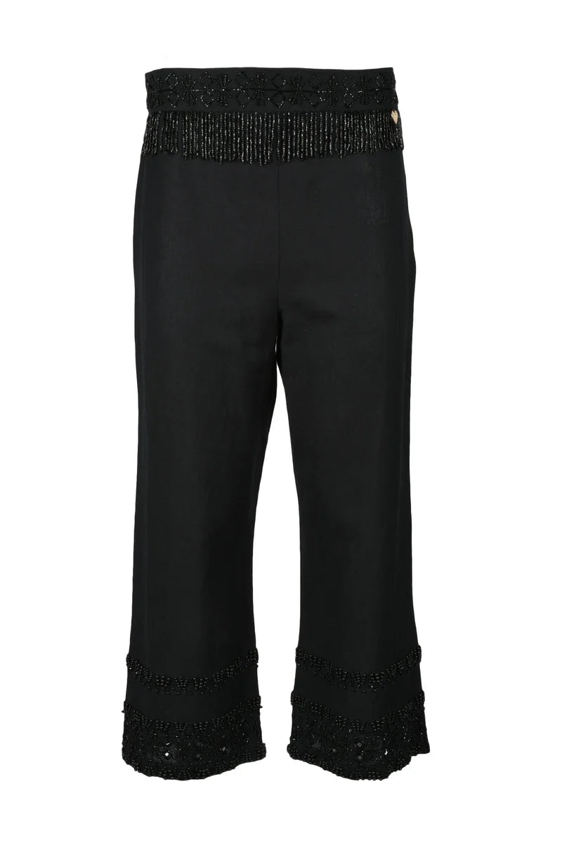 Twinset Pantalone Vita Alta Nero