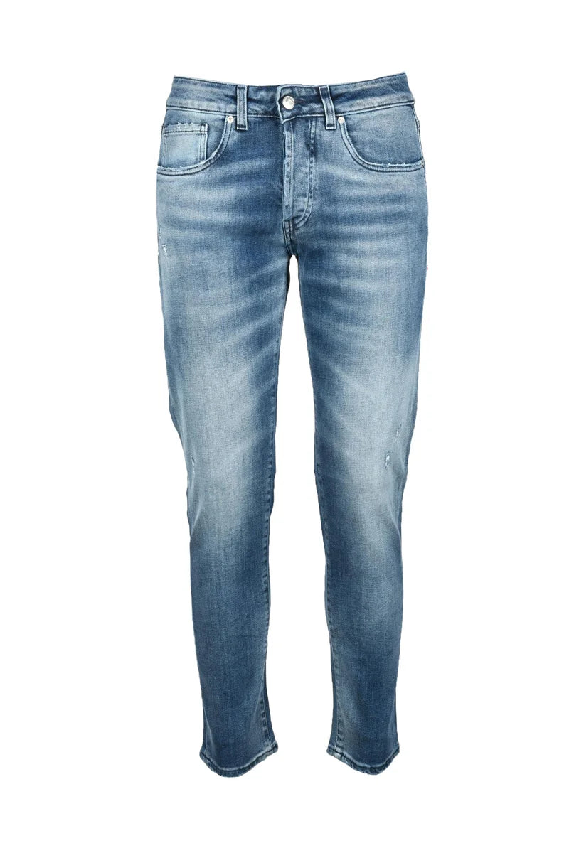 Tela Cotton Jeans Blu