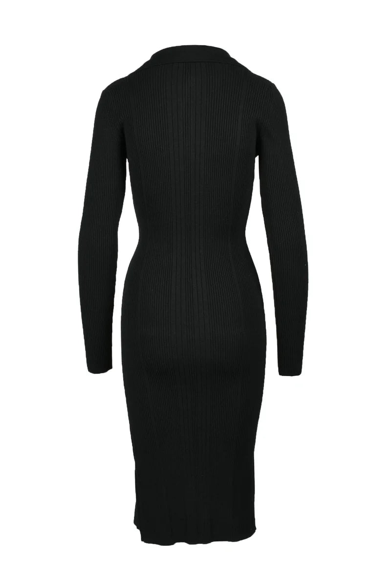 Babylon Abito Lungo Maglia Nero Donna