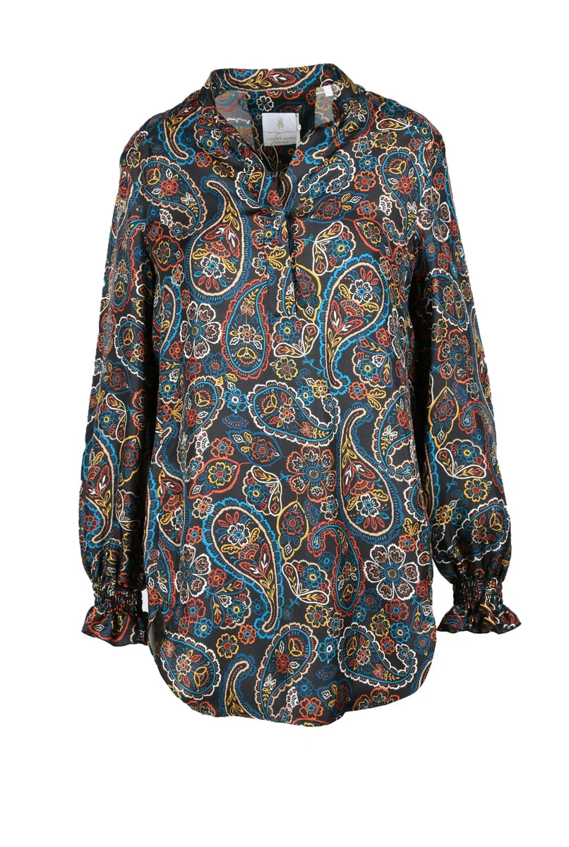 Trame Auree Camicia Seta Nero - Nero