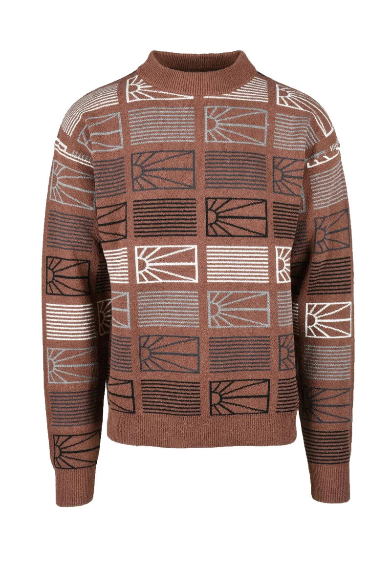 Paccbet Maglia Misto Lana Mohair - Marrone