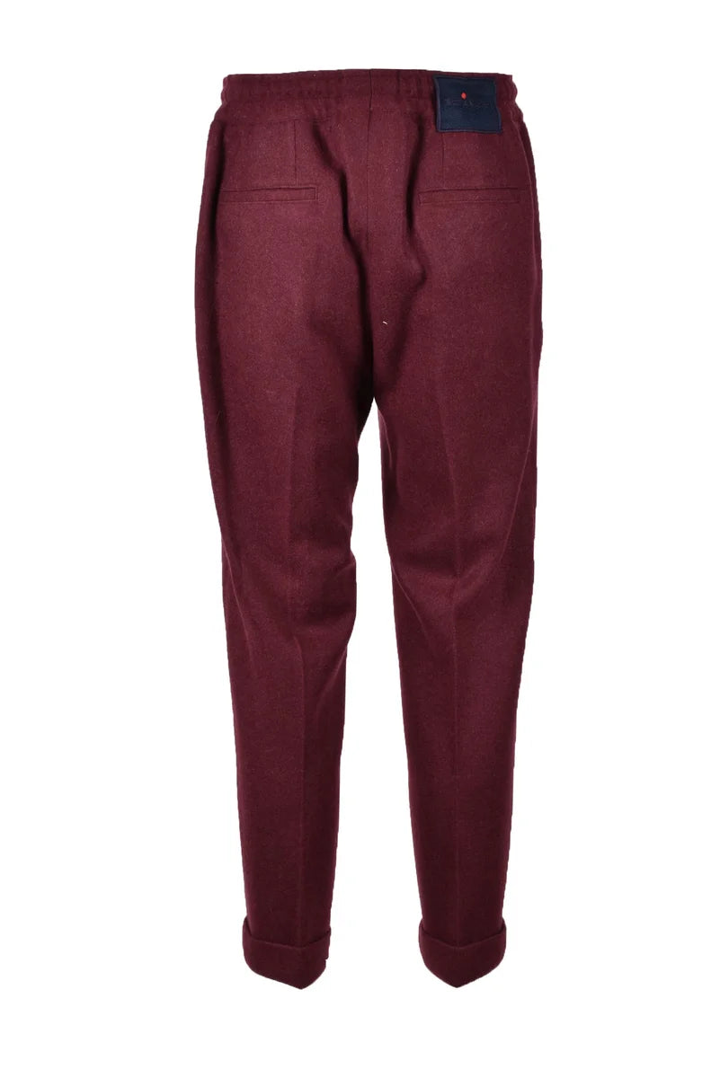 Kiton Pantalone Cashmere - Rosso