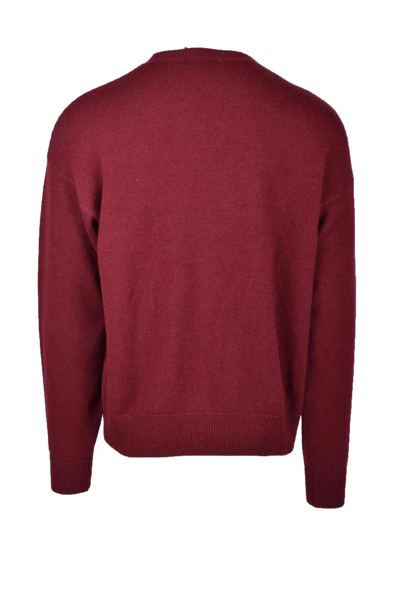 Covert Pullover in Lana Merino e Cashmere - Rosso