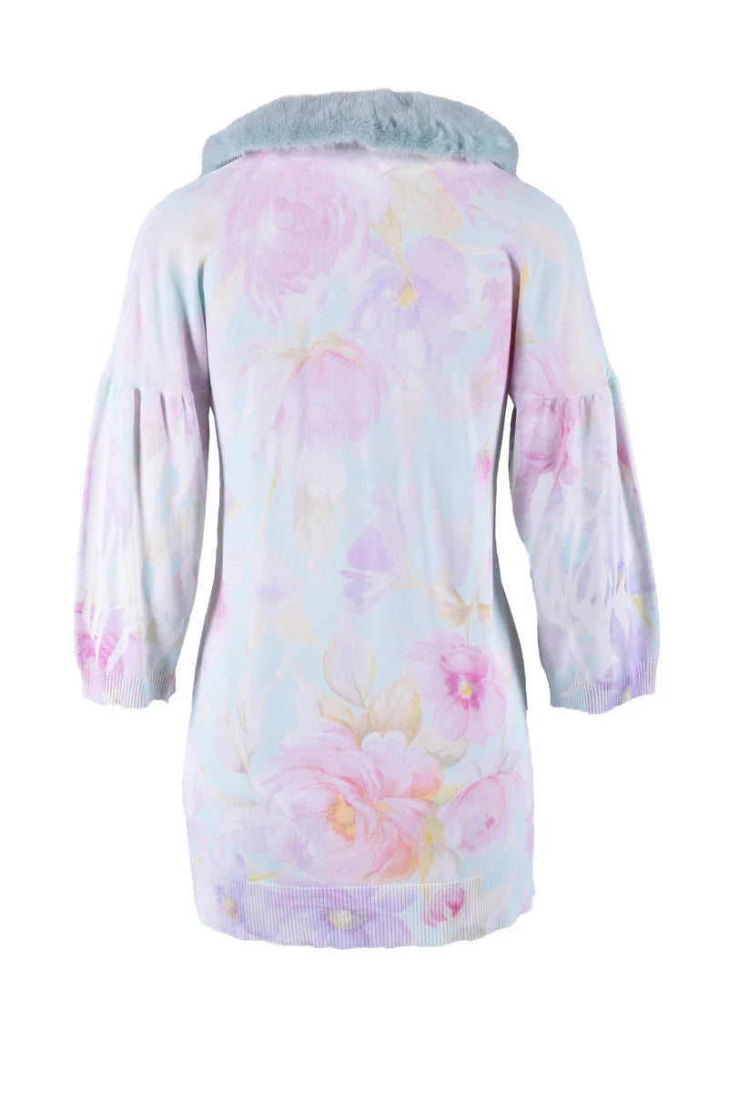 Blumarine Cardigan in Seta ed Elastan - Multicolore