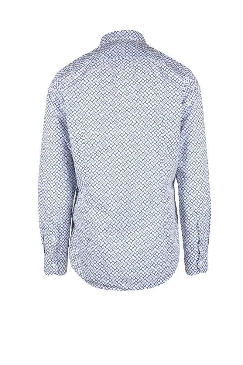 Himon S Camicia Uomo Bianco/Blu