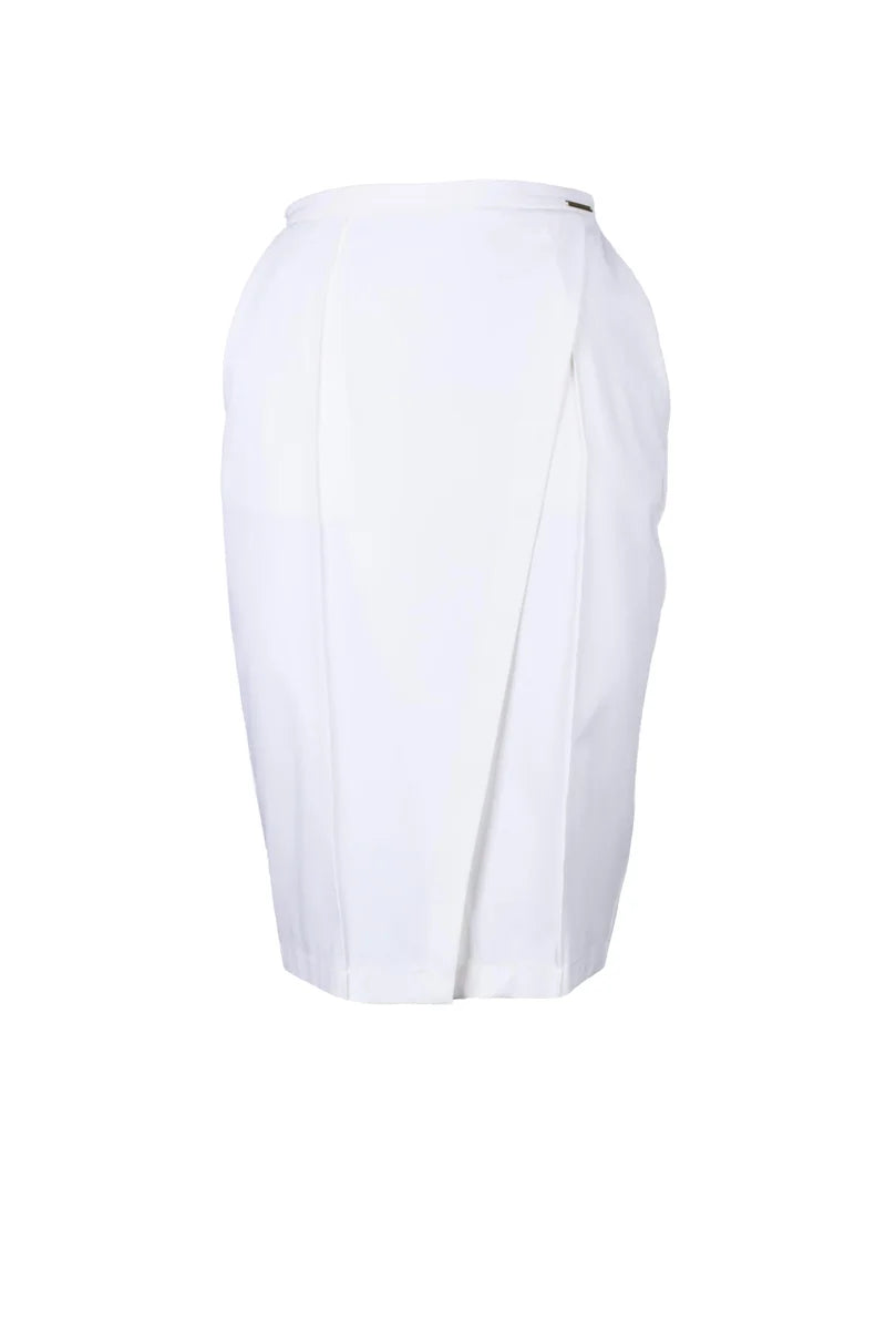 Elisabetta Franchi Gonna Longuette Spacco Bianco