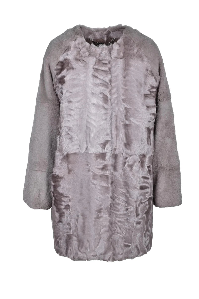 Manzoni 24 Cappotto in Pelle - Grigio