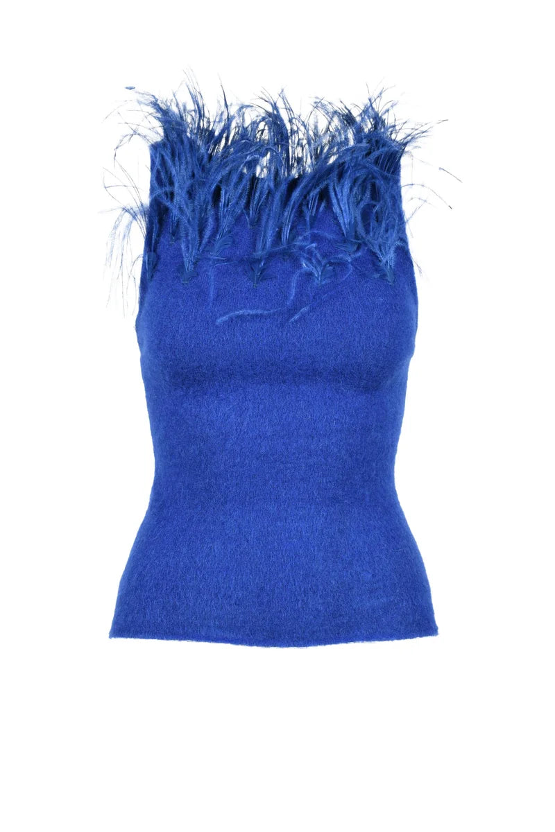 Alberta Ferretti Maglia Mohair - Blu