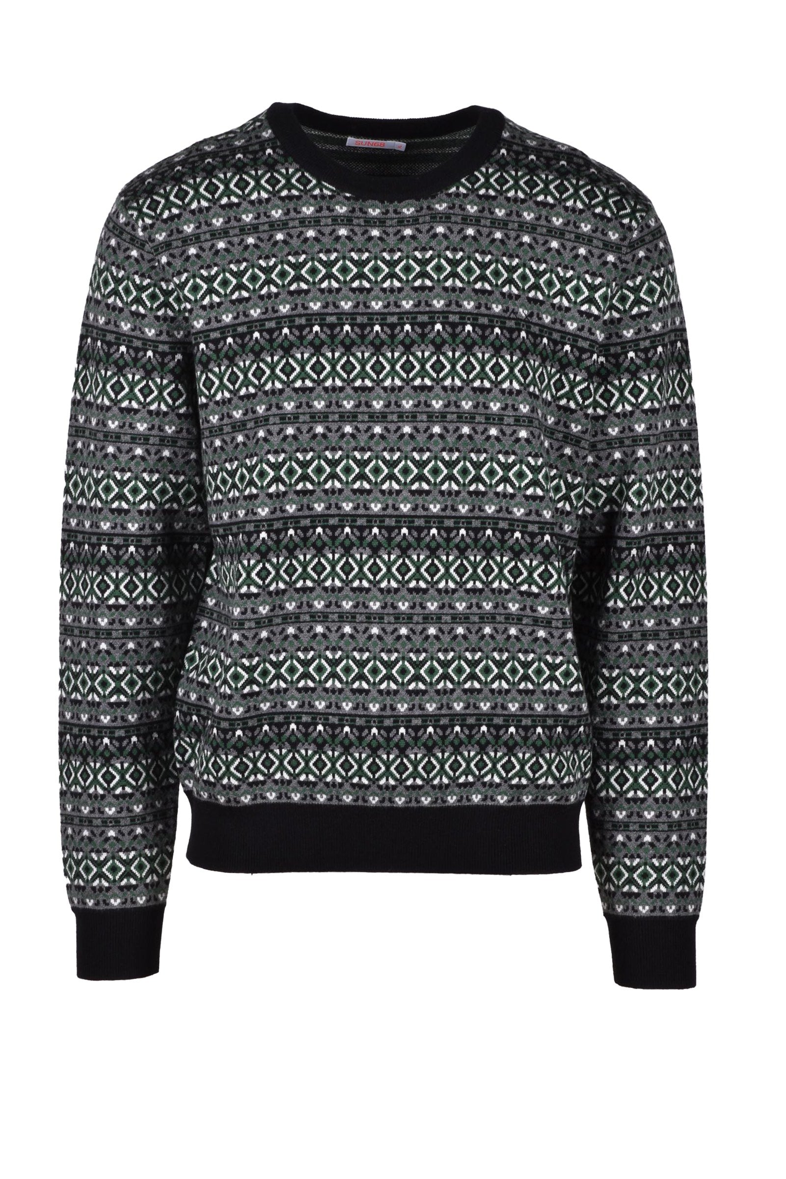 Sun68 Pullover aus Merinowolle und Baumwolle