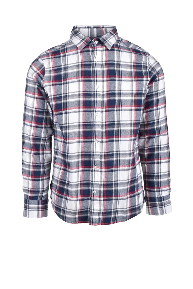 R3d WÖÖd Camicia Uomo Blu/Bianco
