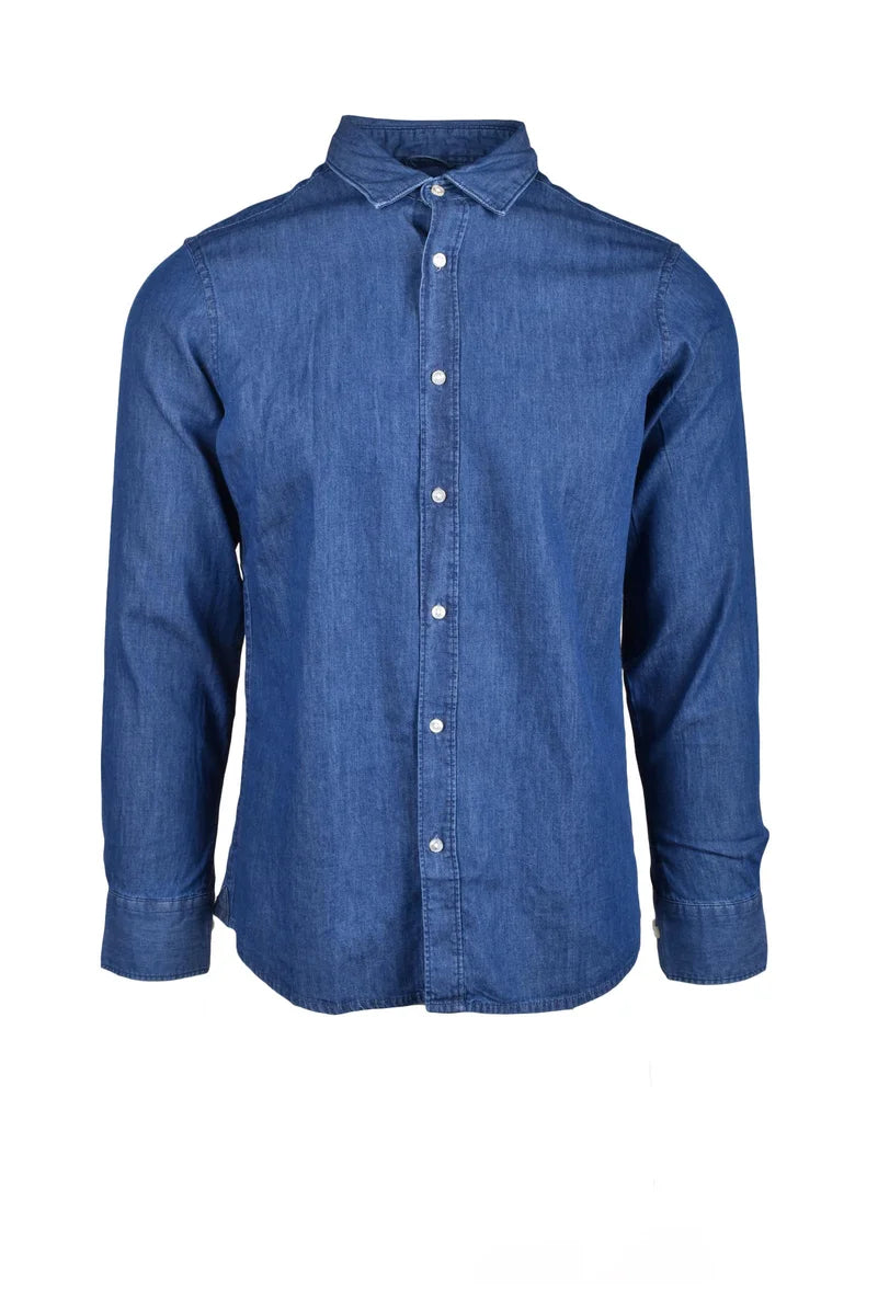 R3d WÖÖd Camicia Uomo Blu