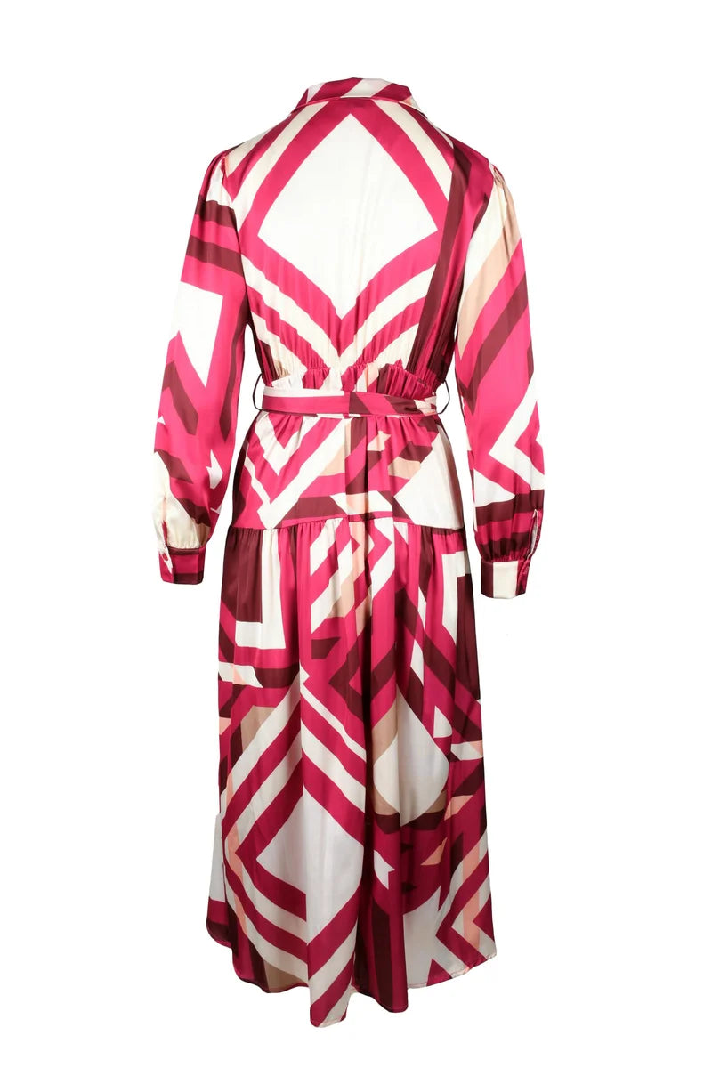 Think Abito Donna White/Fuchsia