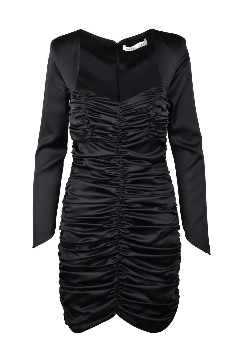 Nineminutes Abito Poliestere ed Elastan - Nero