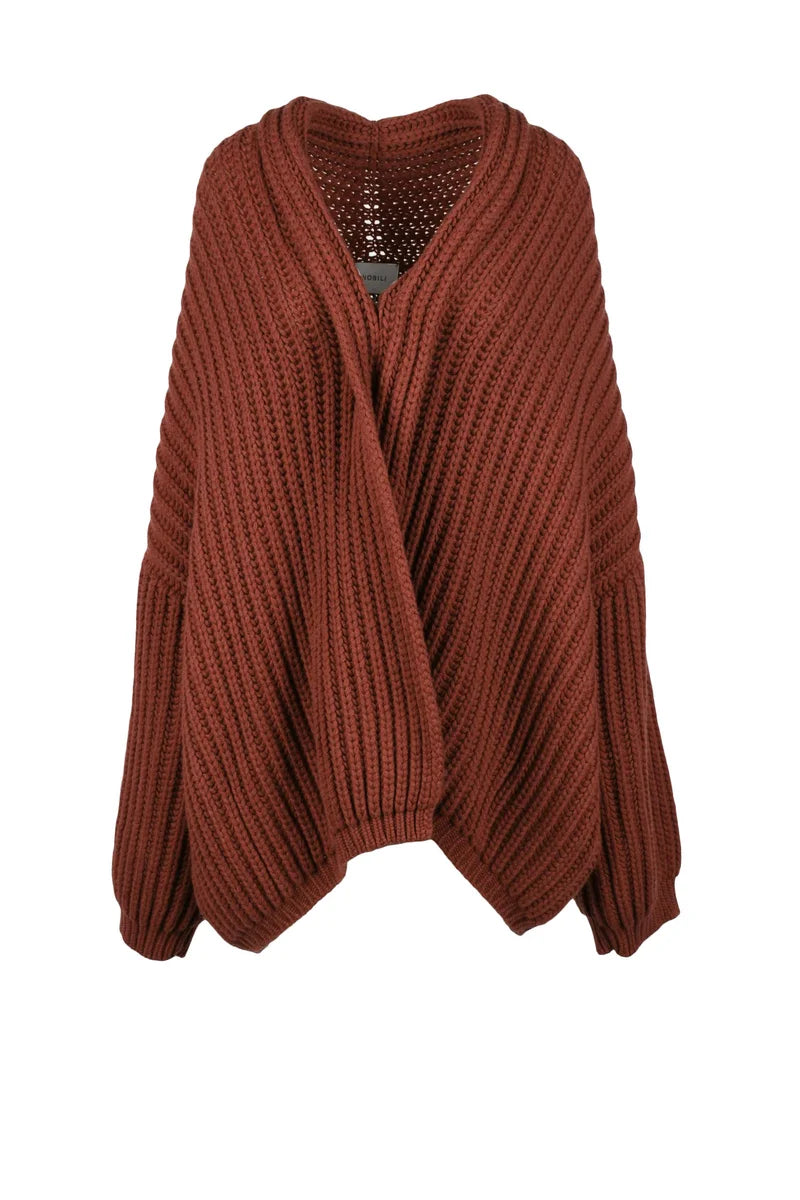 Nobili Cardigan Cashmere Marrone