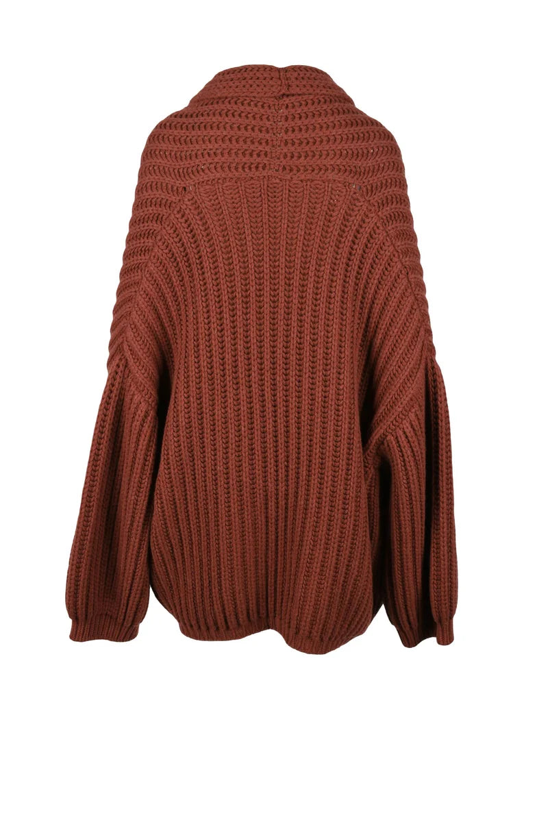 Nobili Cardigan Cashmere Marrone
