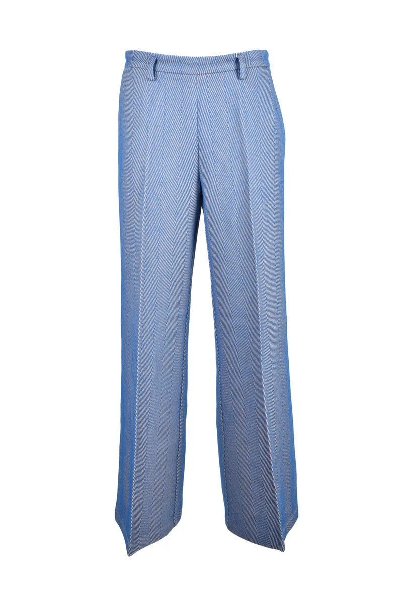 Forte_forte Pantaloni Beige/Sky Blue