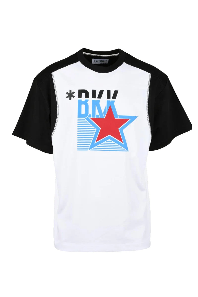 Bikkembergs T-shirt Girocollo - Bianco/Nero