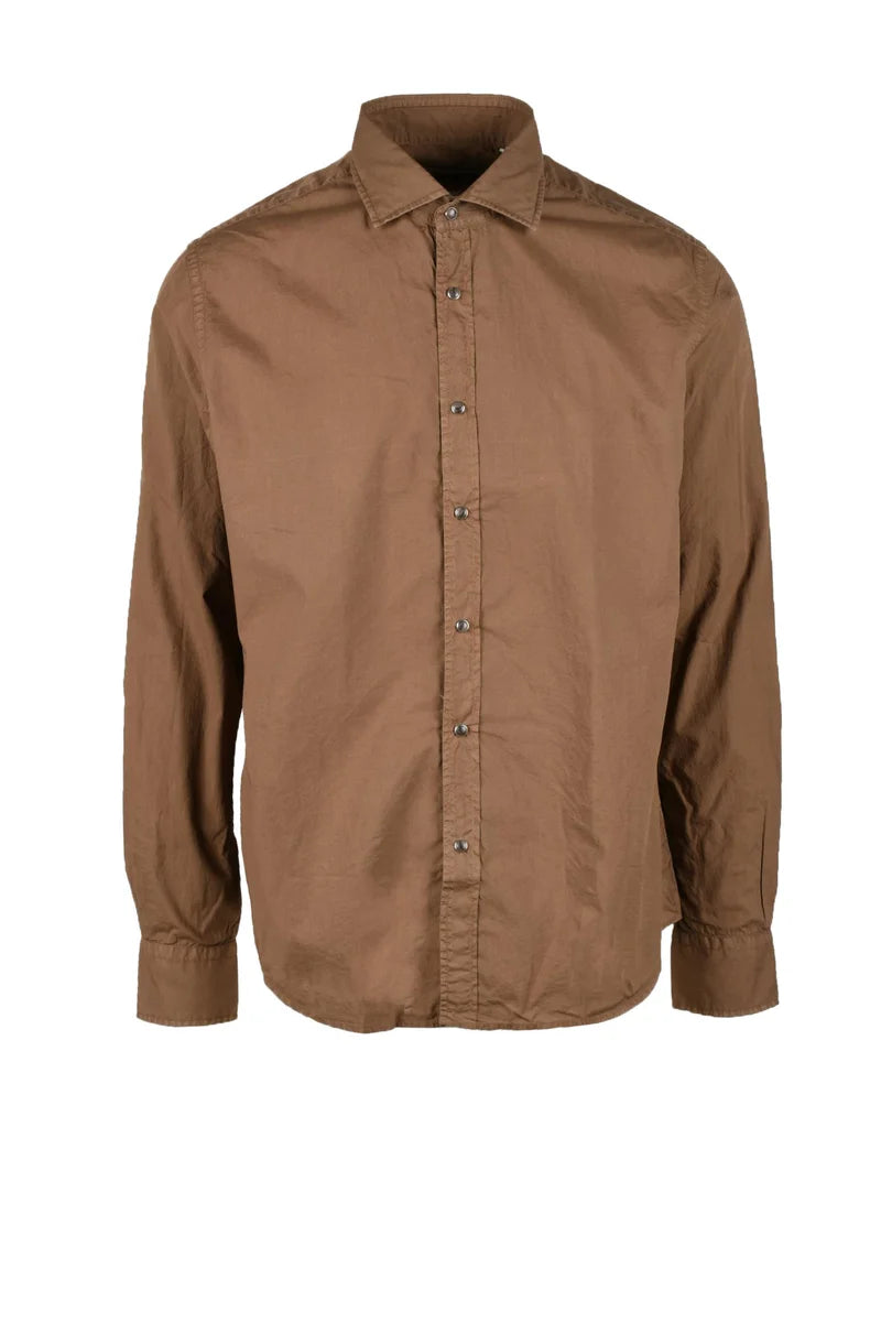 Baturo Cotton Shirt - Brown