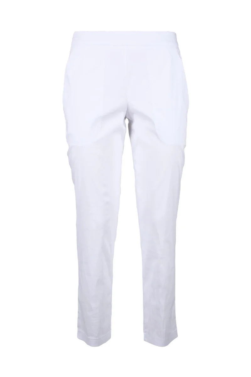 Carla G Pantalone Cotone Poliammide Stretch - Bianco
