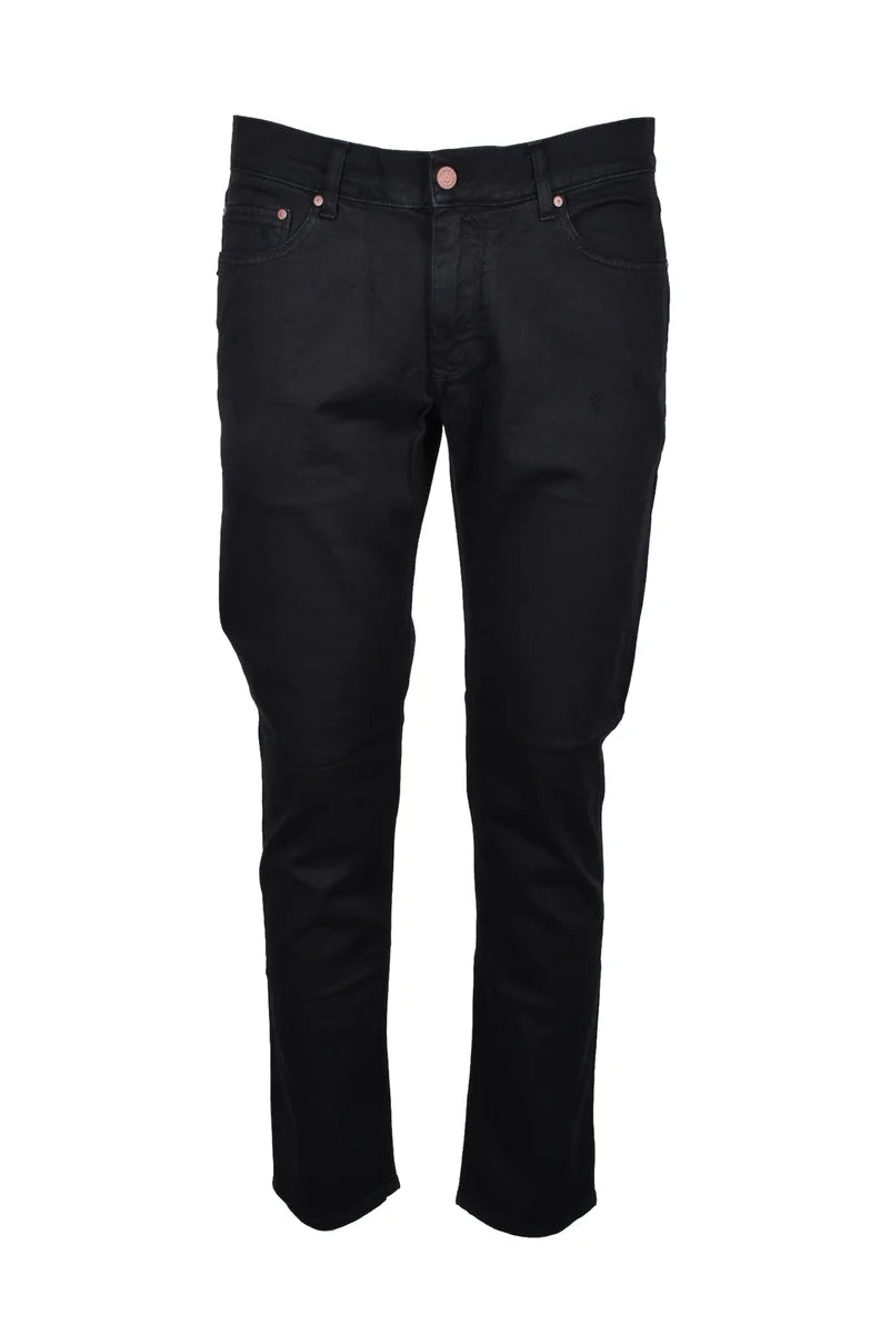 Daniele Alessandrini Homme Jeans Cotone Stretch - Nero