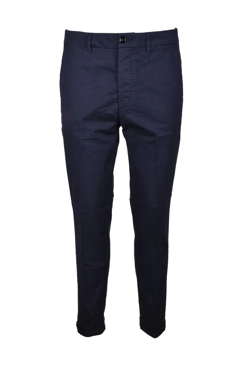 True NY Pantaloni Cotone Stretch - Blu