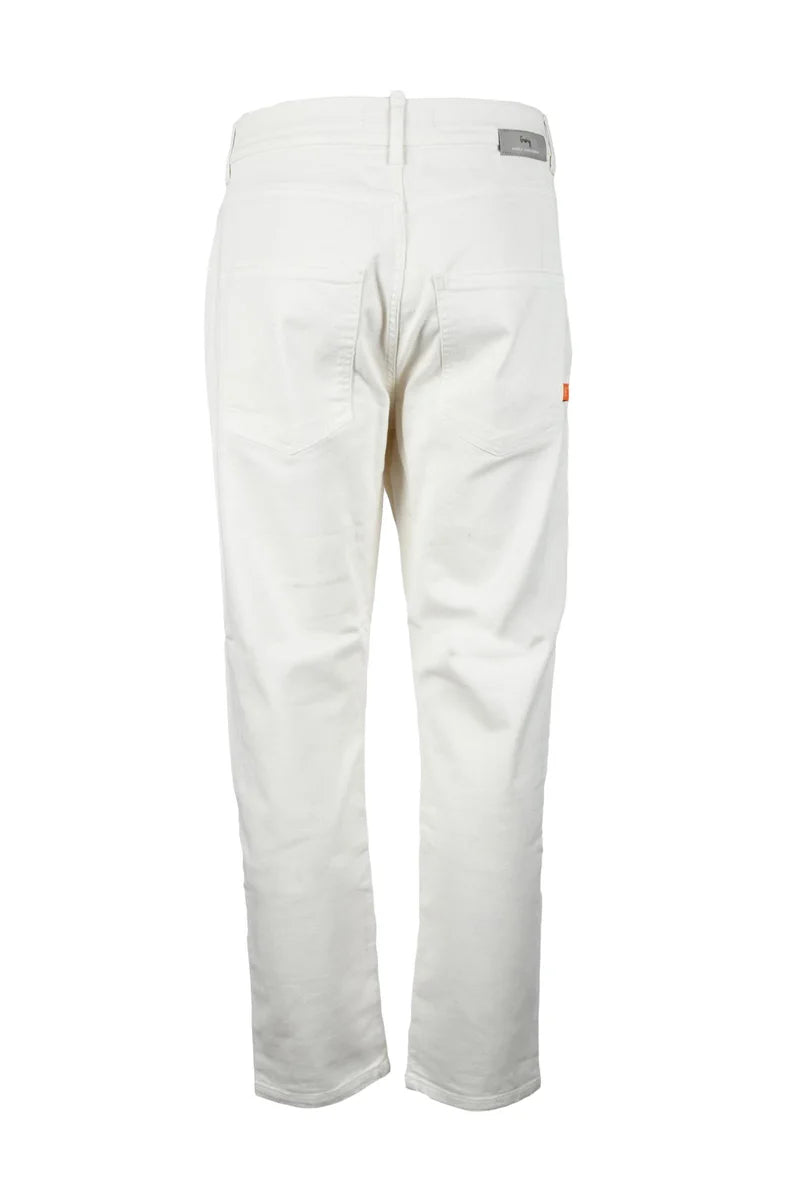 Grey Daniele Alessandrini Jeans Cotone Stretch - Bianco