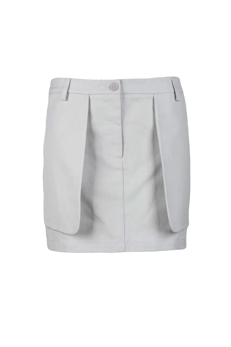 Patrizia Pepe Mini Gonna - Grigio Chiaro