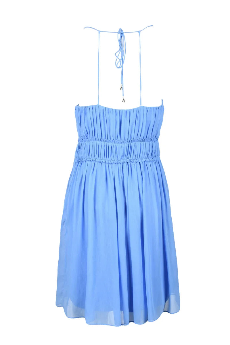 Patrizia Pepe Abito Corto Voile - Blu