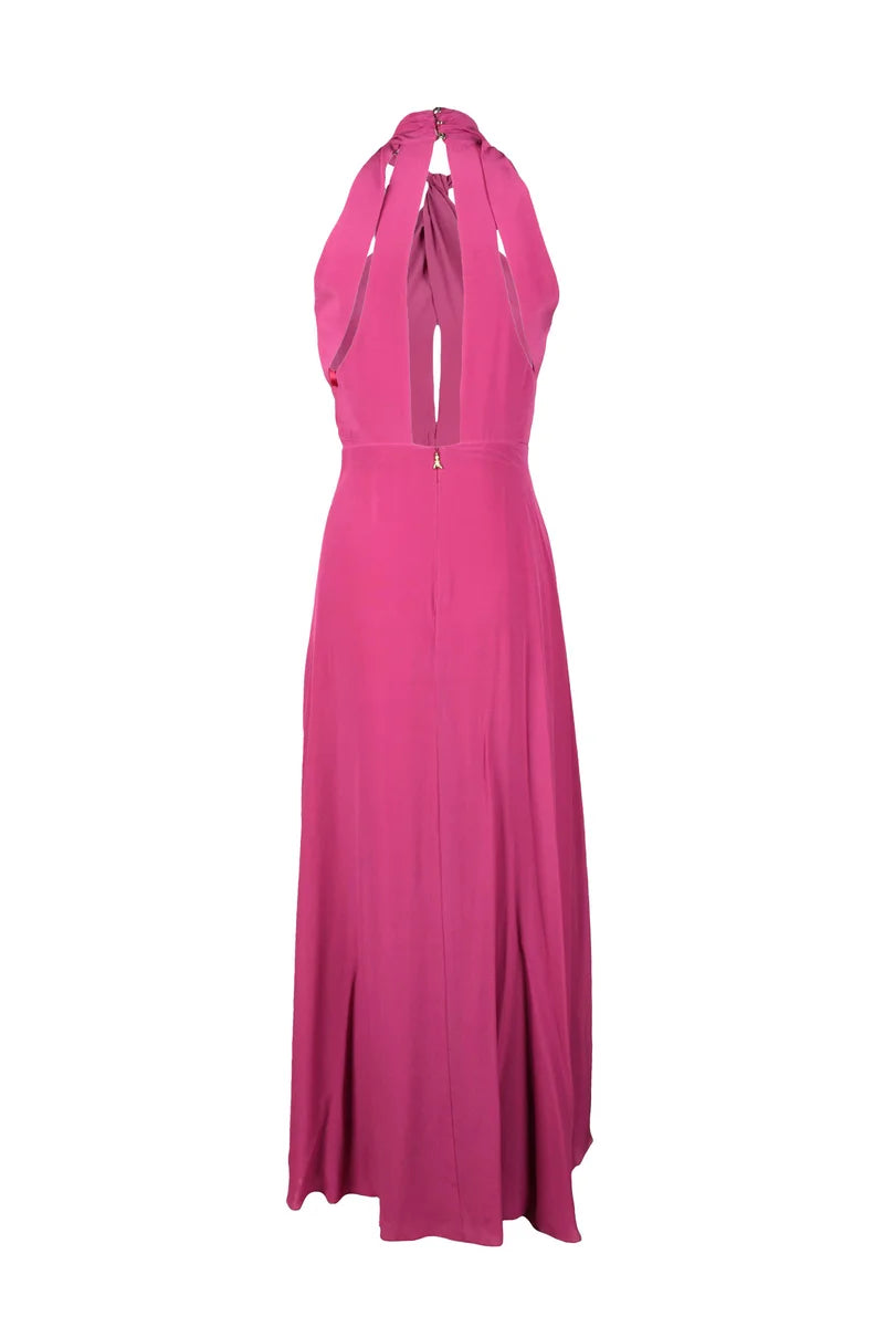 Patrizia Pepe Abito Lungo Seta - Fucsia