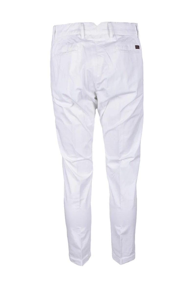 True Nyc® Pantaloni Cotone Stretch - Bianco