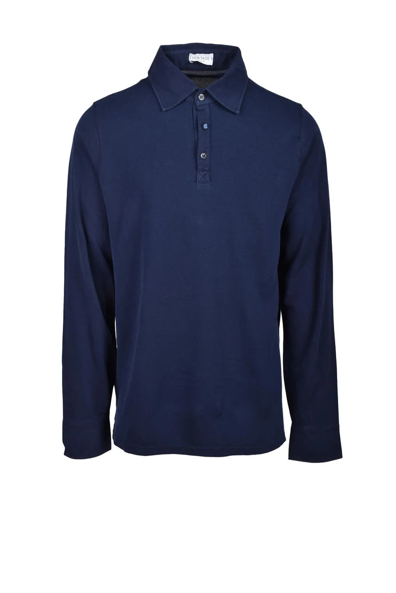 Heritage Polo in Cotone - Blu