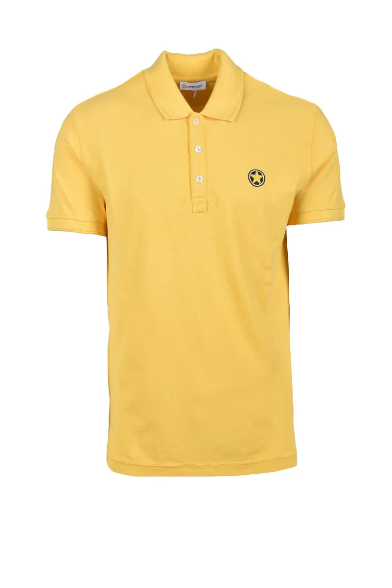 Star Point Polo in Cotone - Giallo