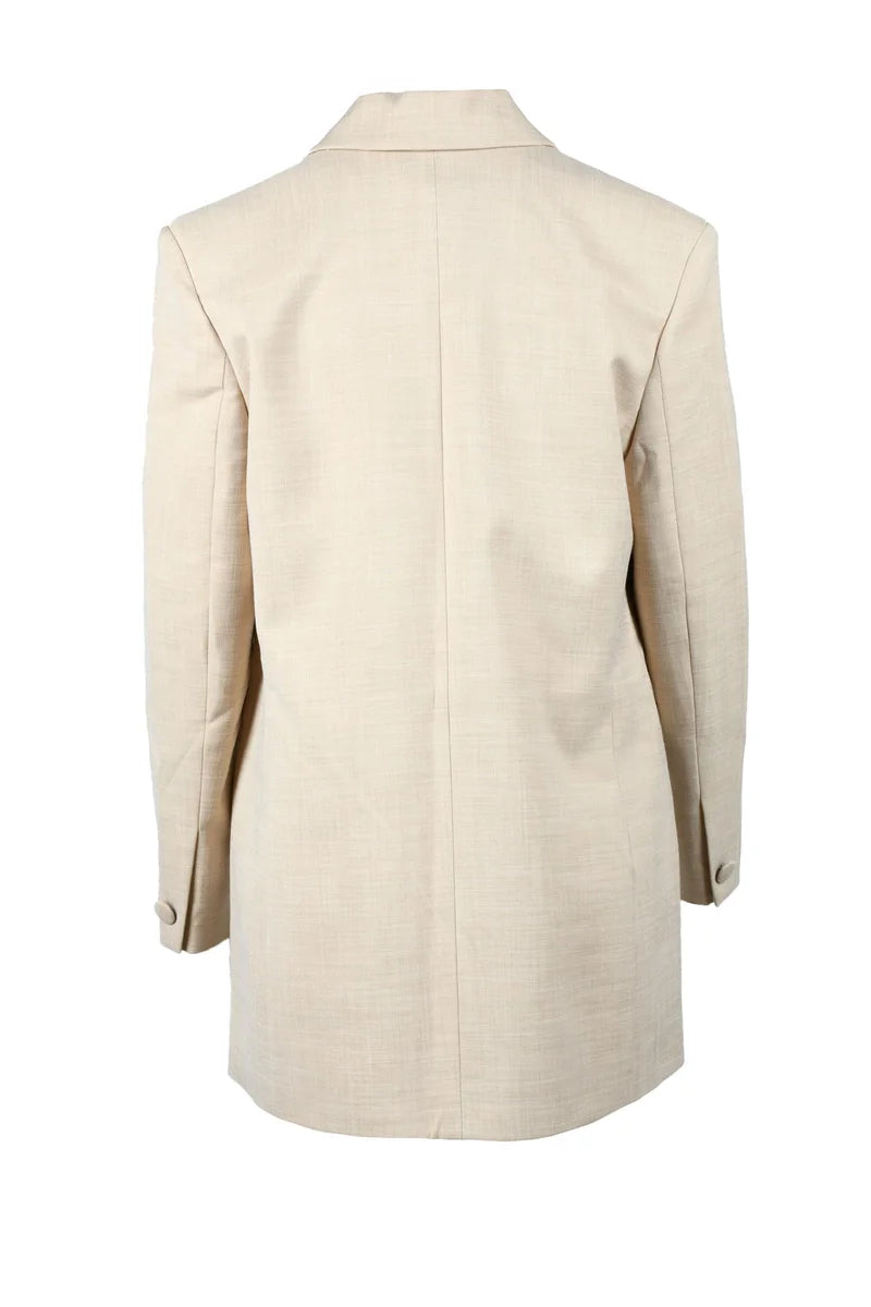 Nineminutes Giacca Poliestere Viscosa Elastan - Beige