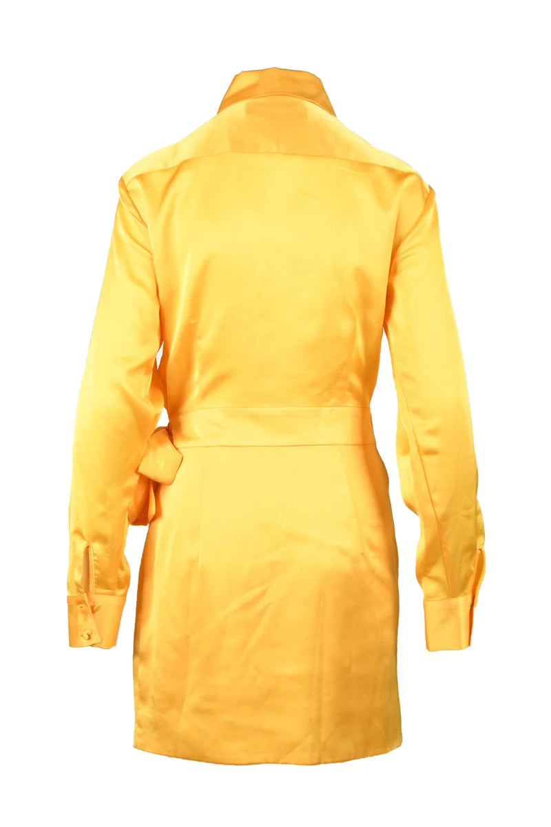 Nineminutes Vestito Poliestere ed Elastan - Nero/Arancio