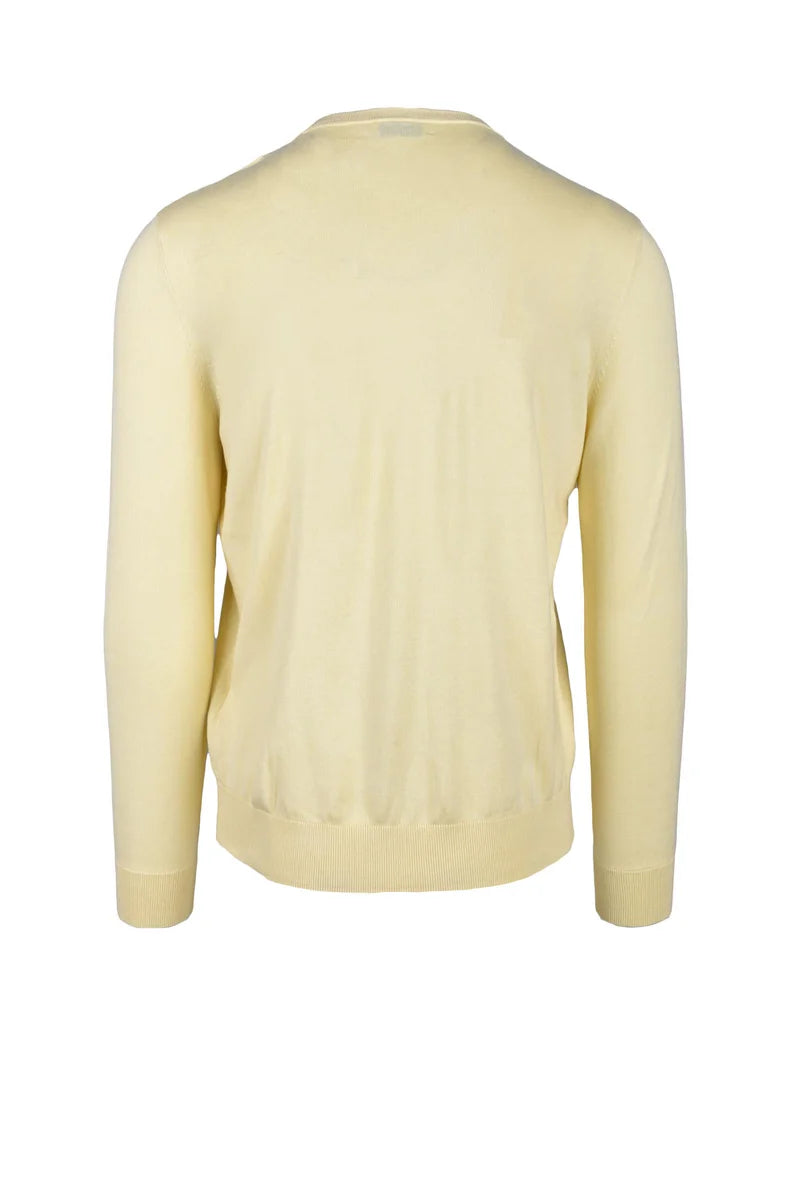 Ballantyne Cotton and Cashmere Sweater - Yellow