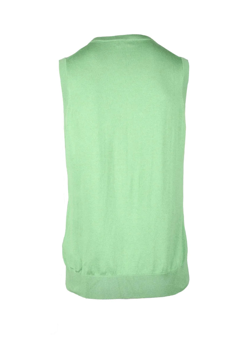 Ballantyne Gilet Maglia Cotone e Cashmere - Verde