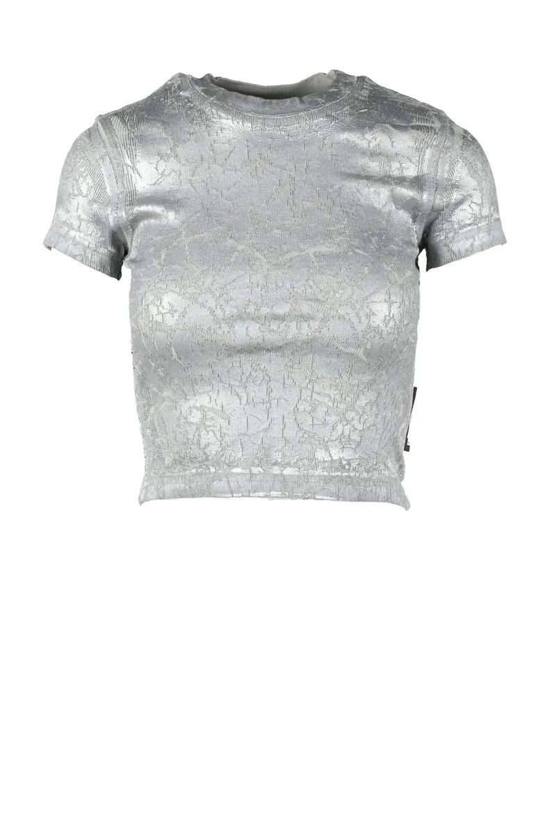 Diesel T-shirt Cotone ed Elastan - Grigio