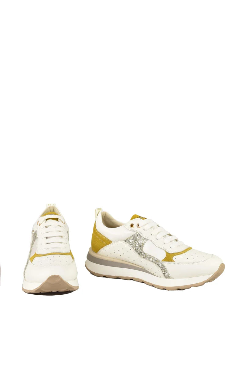 Keys Sneakers Pelle Gomma - Bianco/Marrone