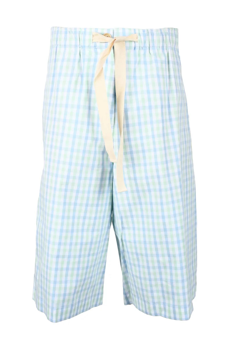 Semicouture Pantaloni Bianco/Celeste