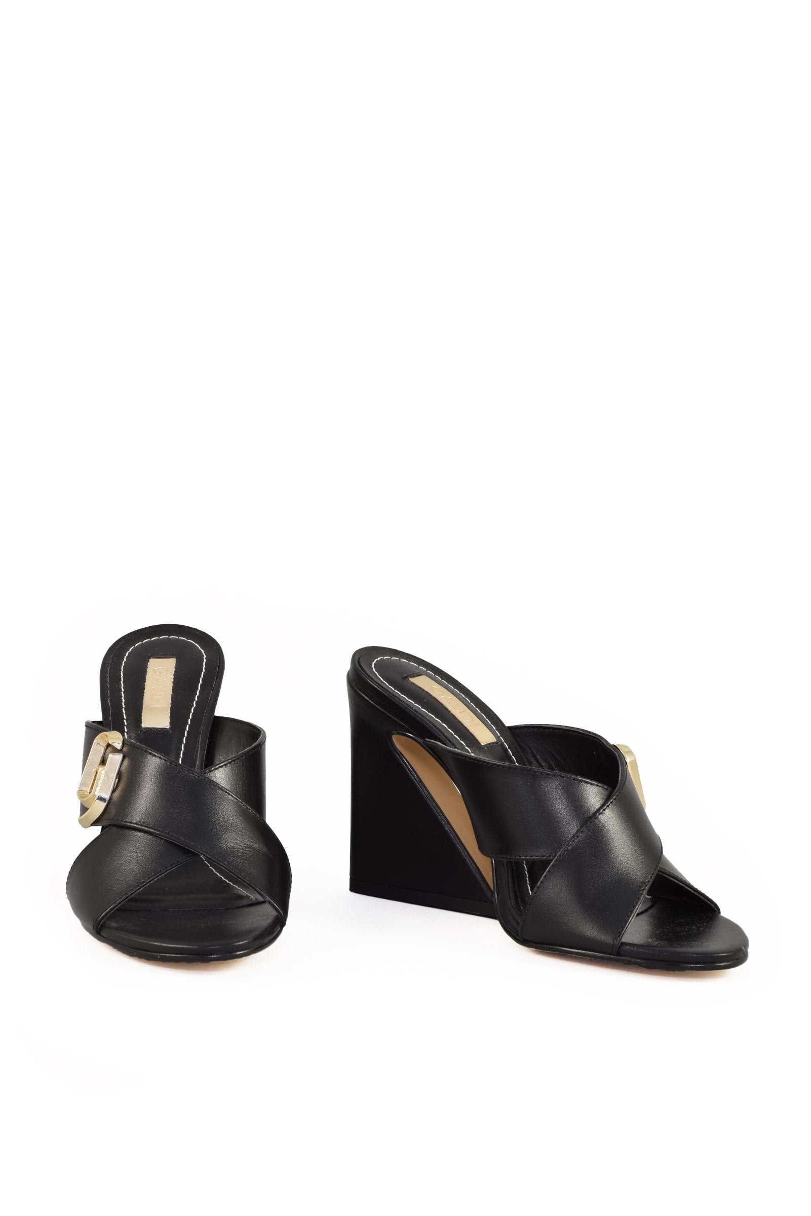 Gaudi - Sandalo Mule Donna in Pelle Nero