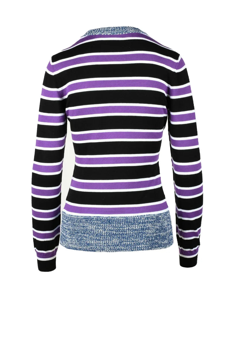 Colville Maglia Cotone Lana - Black/Purple