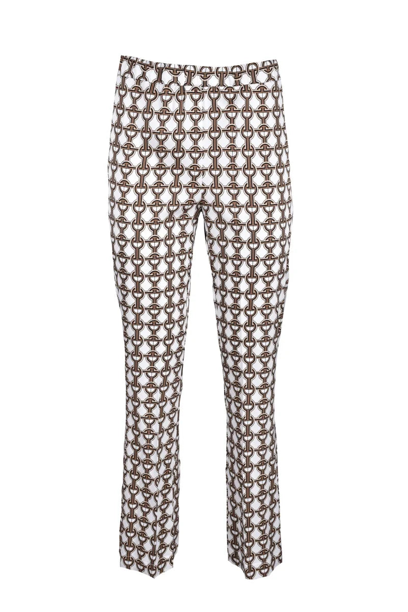 1-ONE Pantalone Tessuto Misto - Bianco/Beige