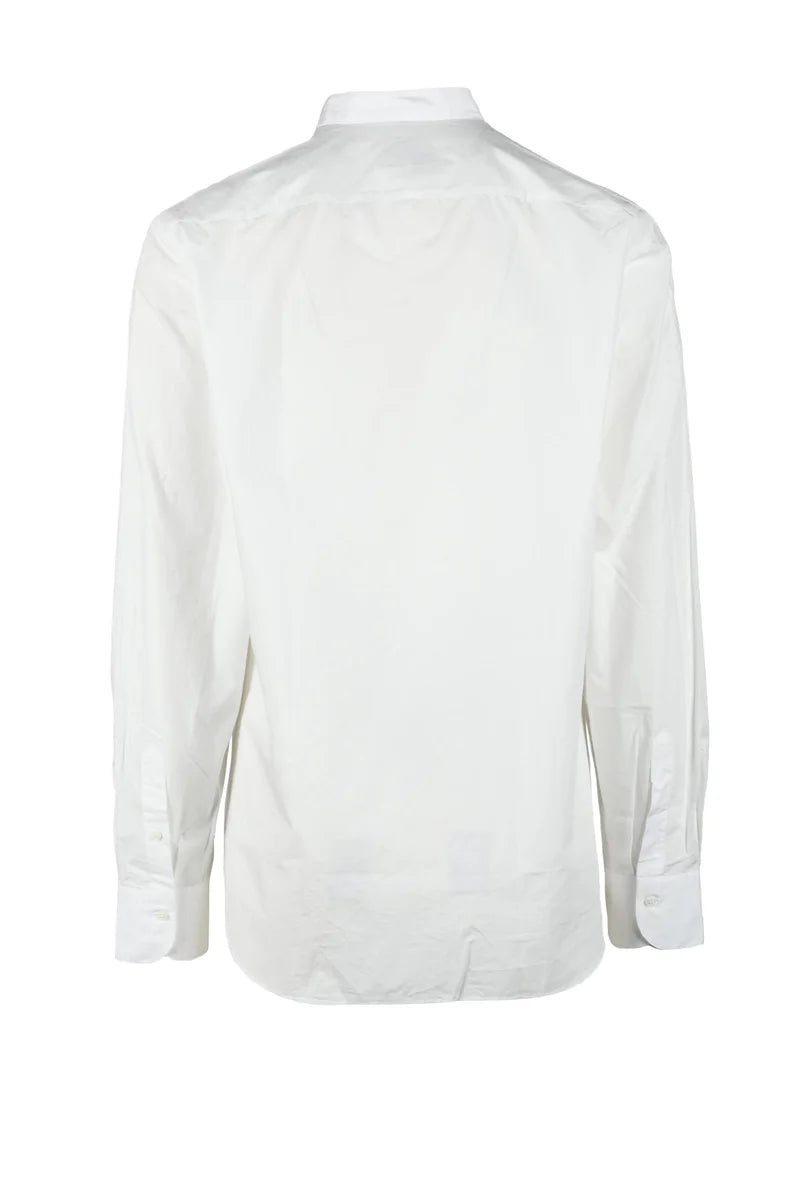 Grigio Camicia Cotone - Bianco