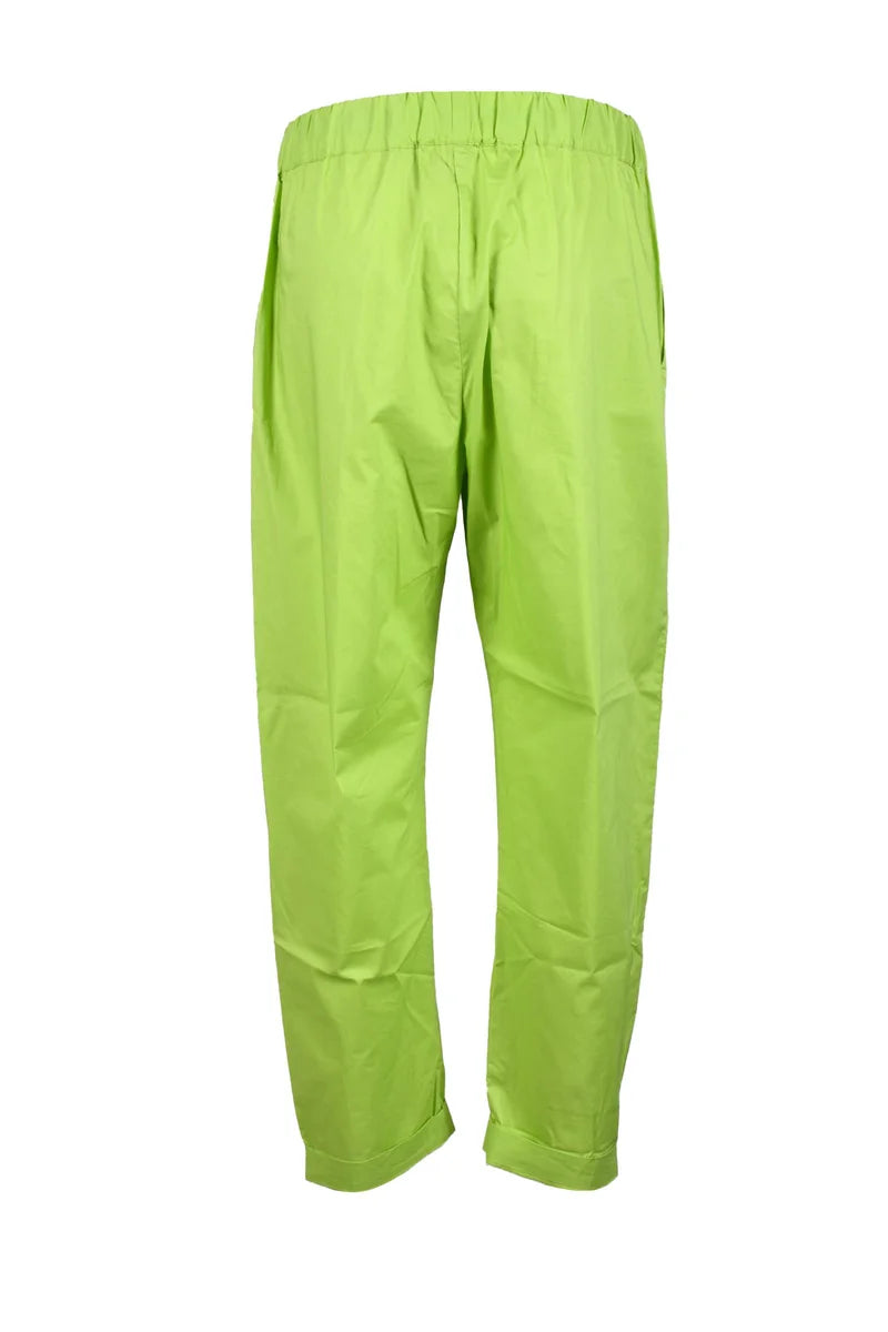 Semicouture Pantalone Cotone Verde