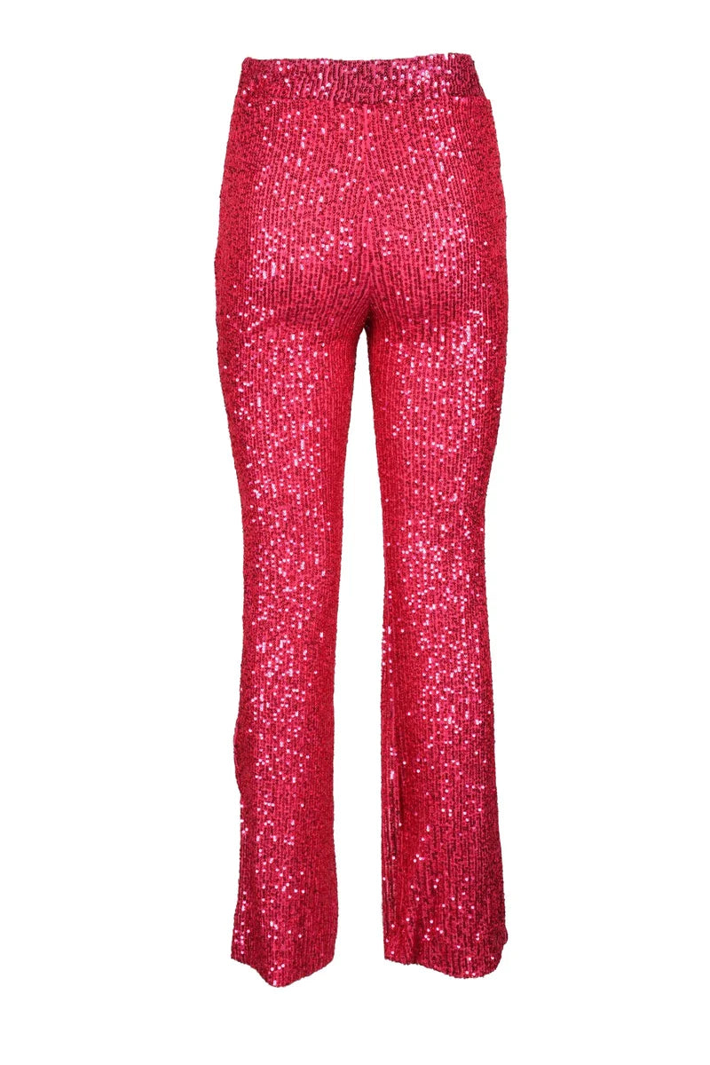 Kontatto Pantaloni Donna Paillettes - Fucsia