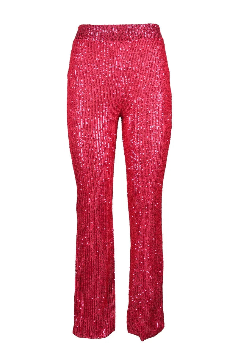 Kontatto Pantaloni Donna Paillettes - Fucsia
