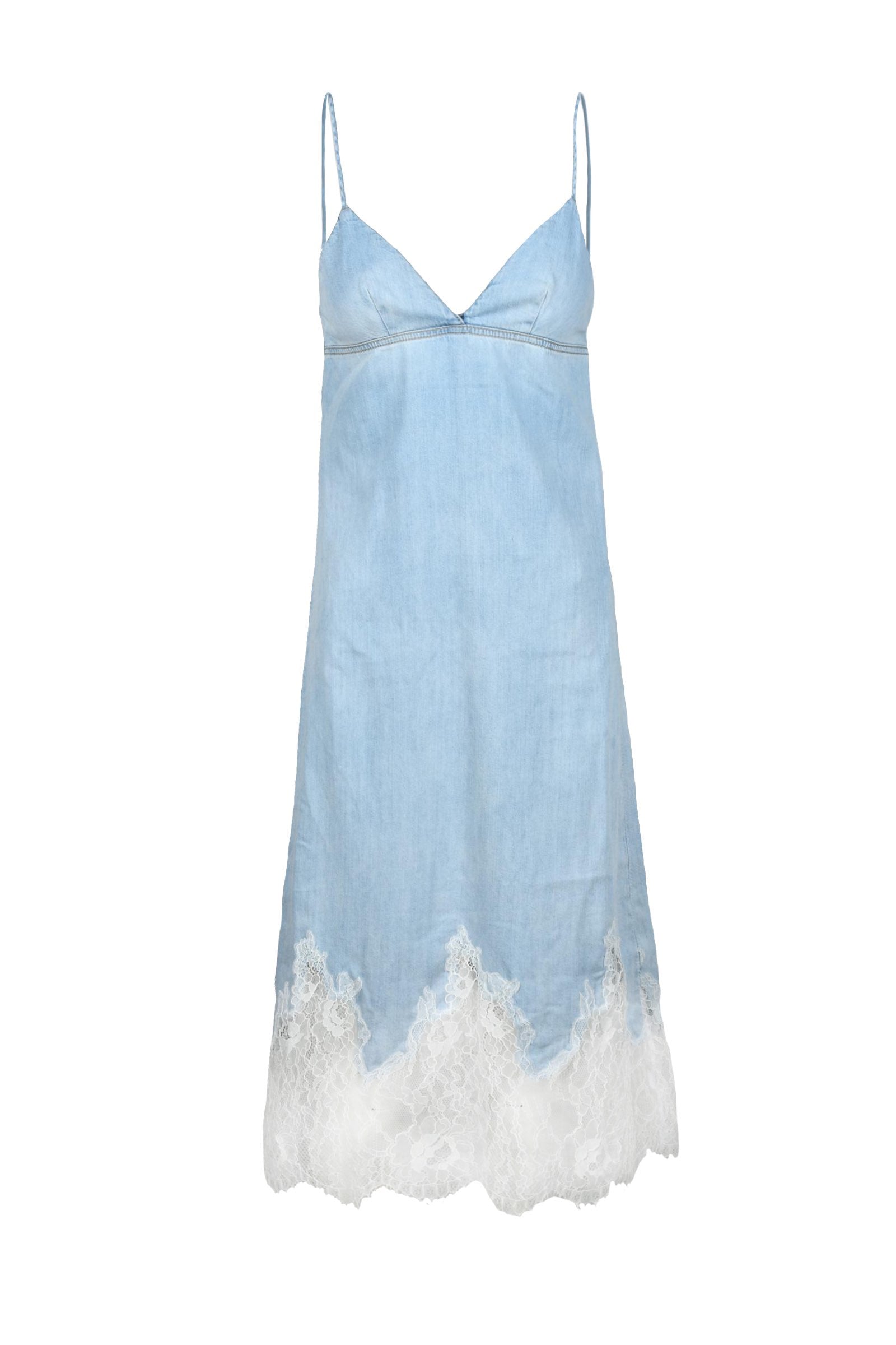DIESEL - Langes Damenkleid aus schwarzer Baumwolle und Lyocell