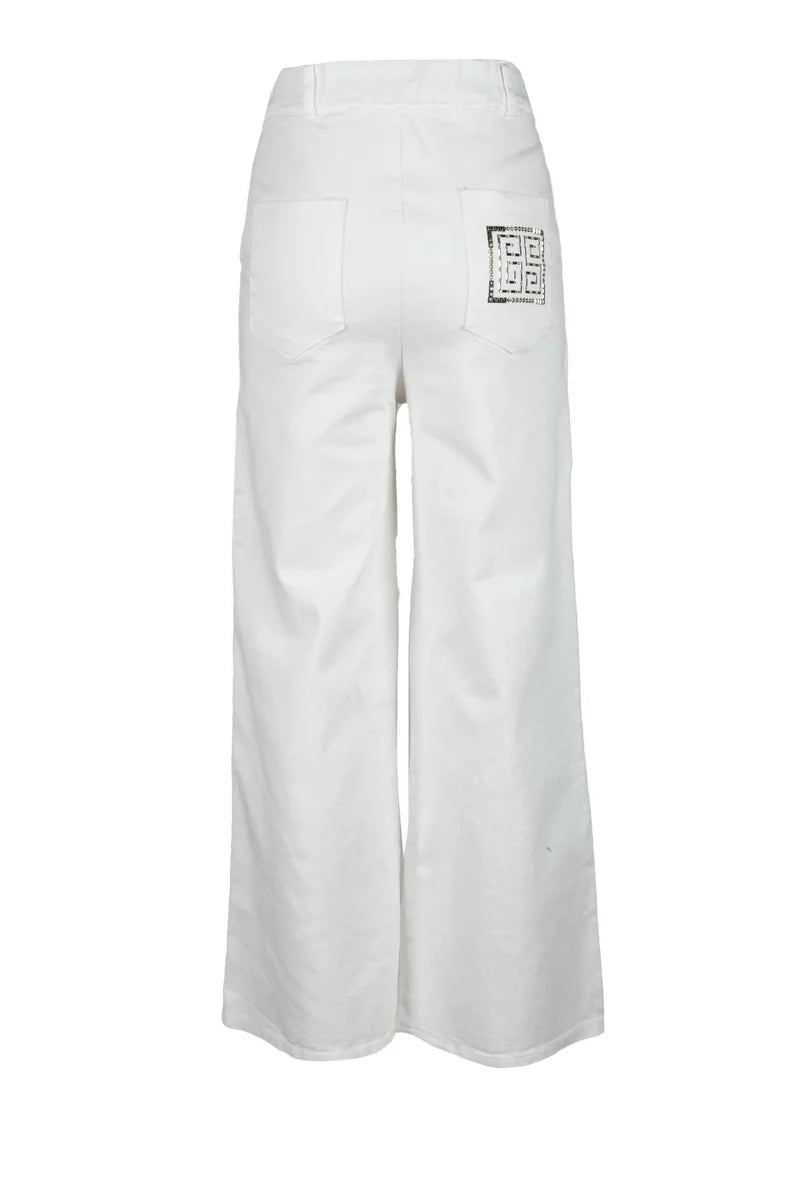 Marci By Gil Santucci Pantalone Bianco