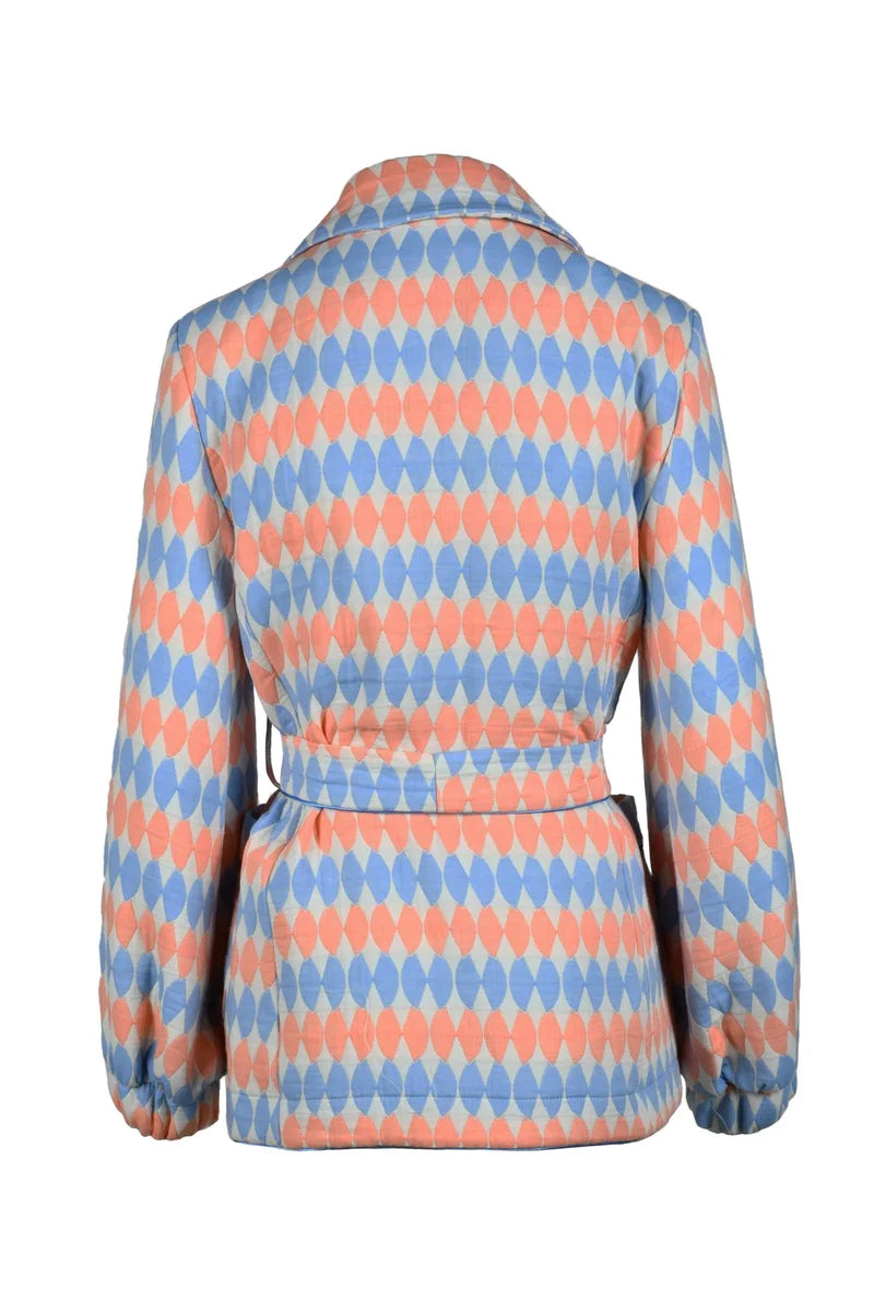 Motel Giacca Donna - Sky Blue/Orange