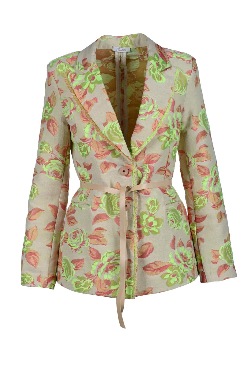 Motel Giacca Beige/Verde